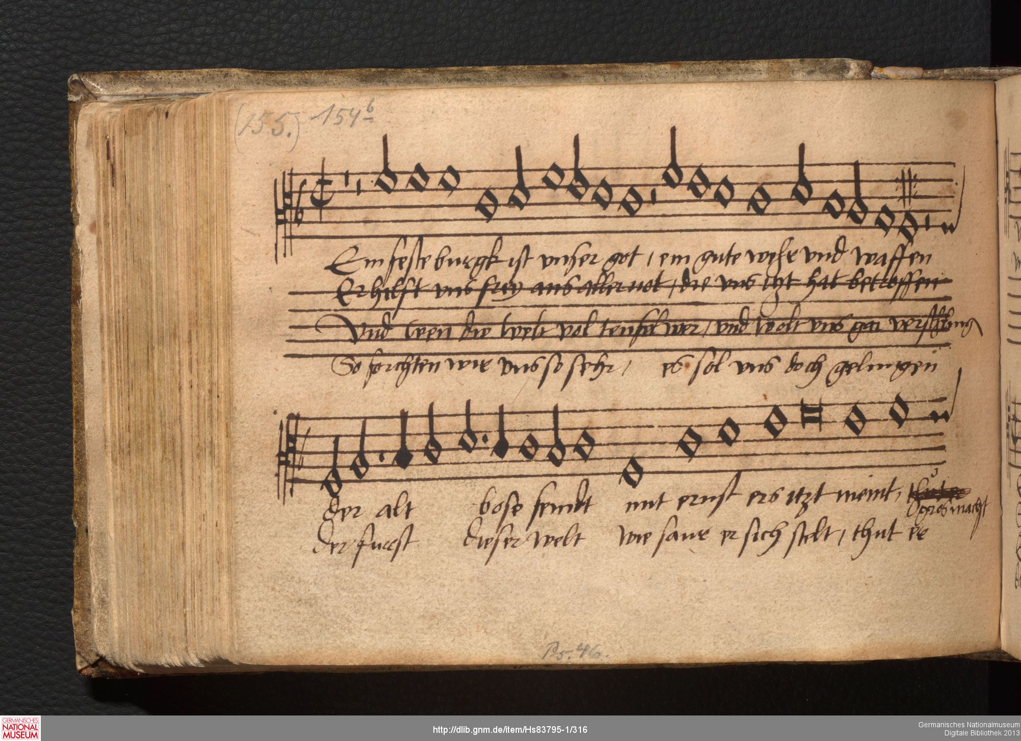 Ein feste Burg ("A Mighty Fortress") in manuscript form.